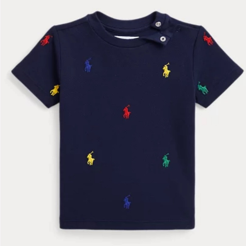 Polo Pony Cotton Mesh T-Shirt Multicolor Pony Infant 12M